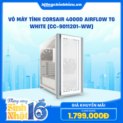 Vỏ máy tính Corsair 4000D AIRFLOW TG White (CC-9011201-WW)