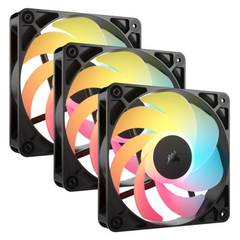 Bộ 3 quạt máy tính Corsair RS120-R ARGB Black