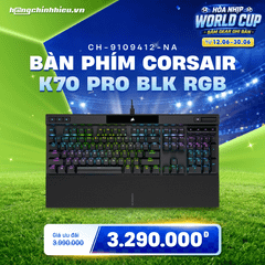 Bàn phím Corsair K70 PRO BLK RGB Cherry MX Brown switch (CH-9109412-NA)