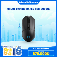Chuột Gaming DareU EM901X RGB Superlight Wireless Black
