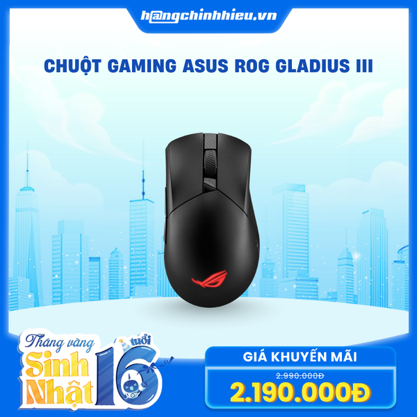 Chuột Gaming ASUS ROG Gladius III Wireless AimPoint Black