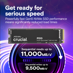 Ổ cứng SSD Crucial P510 2TB PCIe Gen5 NVMe CT2000P510SSD8