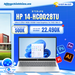 Laptop HP 14-hc0028TU D72BJPA (Ultra 5 225U | 16GB | 512GB | Intel Graphics | 14' FHD | Win 11)