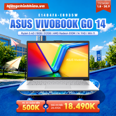 Laptop ASUS VivoBook Go 14 E1404FA-EB935W (Ryzen 5 40 | 16GB | 512GB | AMD Radeon 610M | 14' FHD | Win 11)