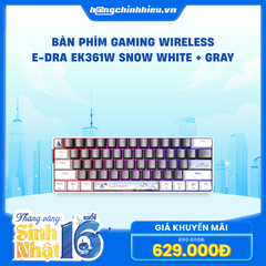 Bàn phím Gaming Wireless E-DRA EK361W SNOW White + Gray