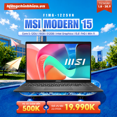 Laptop MSI Modern 15 F1MG-1225VN (Core 5-120U | 16GB | 512GB | Intel Graphics | 15.6' FHD | Win 11)