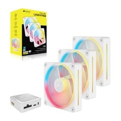 Bộ 3 quạt máy tính Corsair iCUE LINK LX120-R RGB White CO-9051054-WW