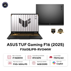 Laptop ASUS TUF Gaming F16 FX608JPR-RV044W (i7-14650HX | GeForce RTX™ 5070 8GB | 16GB | 1TB | 16' WUXGA 165Hz | Win 11)