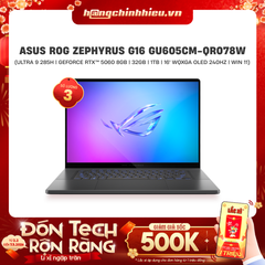Laptop ASUS ROG Zephyrus G16 GU605CM-QR078W (Ultra 9 285H | GeForce RTX™ 5060 8GB | 32GB | 1TB | 16' WQXGA OLED 240Hz | Win 11)