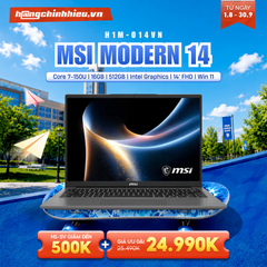 Laptop MSI Modern 14 H1M-014VN (Core 7-150U | 16GB | 512GB | Intel Graphics | 14' FHD | Win 11)