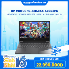 Laptop Gaming HP Victus 16-s1148AX AZ0D3PA (R5-8645HS | GeForce RTX™ 4050 6GB | 16GB | 512GB |  16.1' FHD 165Hz 100% sRGB | Win 11)