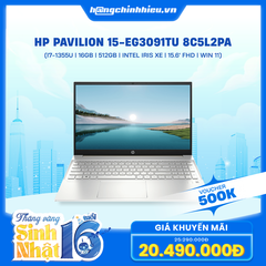 Laptop HP Pavilion 15-eg3091TU 8C5L2PA (i7-1355U | 16GB | 512GB | Intel Iris Xe | 15.6' FHD | Win 11)