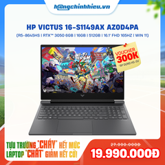 Laptop Gaming HP Victus 16-s1149AX AZ0D4PA (R5-8645HS | GeForce RTX™ 3050 6GB | 16GB | 512GB |  16.1' FHD 165Hz 100% sRGB | Win 11)