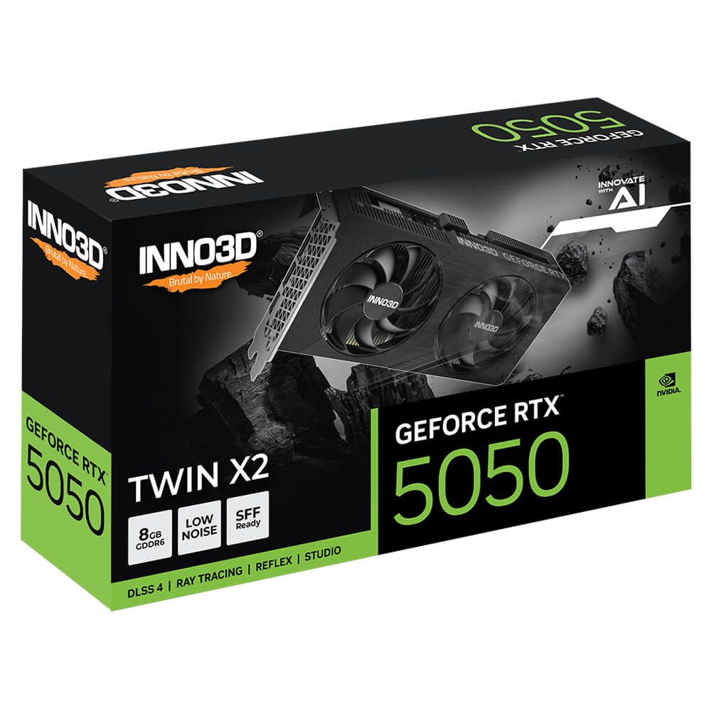 Card màn hình Inno3d GeForce RTX 5050 8GB Twin X2 (N50502-08D6-174071N)