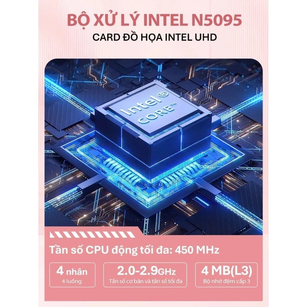 Laptop AOC N156P-P142-16GB (N5095 | 16GB | 512GB | Intel UHD | 15.6' FHD | Win 11 Pro + Office | Hồng)