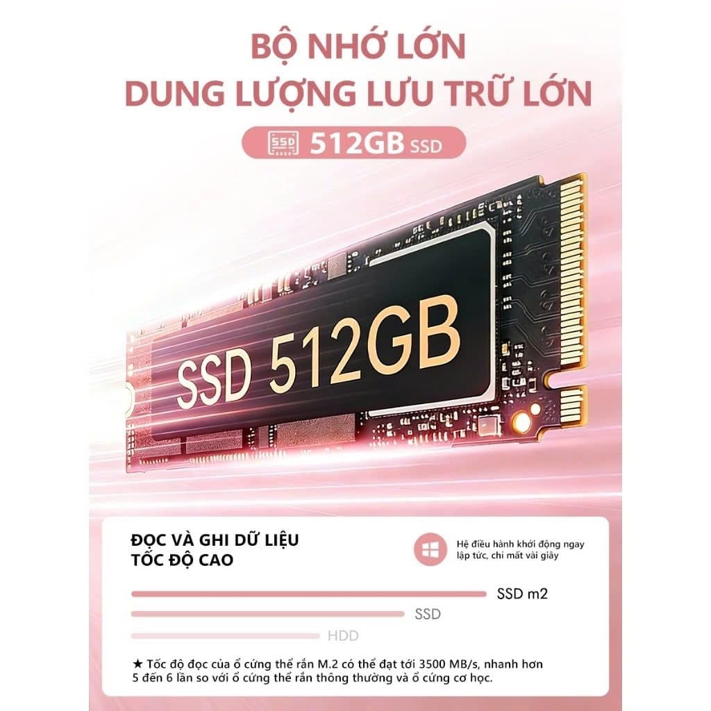 Laptop AOC N156P-P142-16GB (N5095 | 16GB | 512GB | Intel UHD | 15.6' FHD | Win 11 Pro + Office | Hồng)