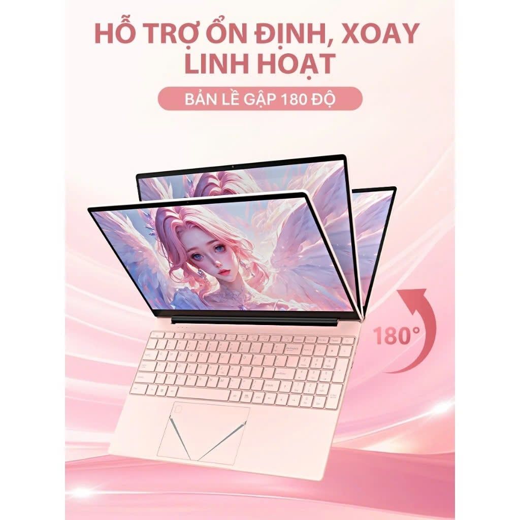 Laptop AOC N156P-P142-16GB (N5095 | 16GB | 512GB | Intel UHD | 15.6' FHD | Win 11 Pro + Office | Hồng)
