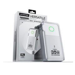 Củ sạc kiêm sạc dự phòng 3-in-1 Movespeed MSP13 | 35W | 10000mAh | Bạc