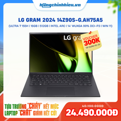 Laptop LG Gram 2024 14Z90S-G.AH75A5 (Ultra 7 155H | 16GB | 512GB | Intel Arc Graphics | 14' WUXGA 99% DCI-P3 | Win 11)