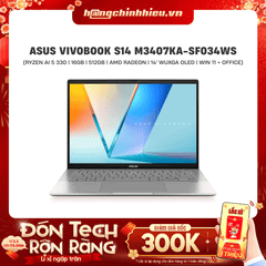 Laptop ASUS VivoBook S14 M3407KA-SF034WS (Ryzen AI 5 330 | 16GB | 512GB | AMD Radeon | 14' WUXGA OLED | Win 11 + Office)