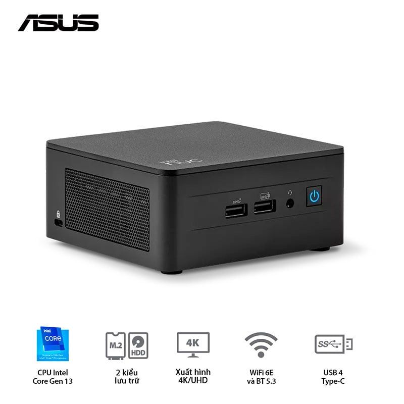 PC Mini Asus NUC 13 Pro Tall RNUC13ANHH700000I (Intel Core i7-13620H|  2 x DDR4 3200 | Free DOS)