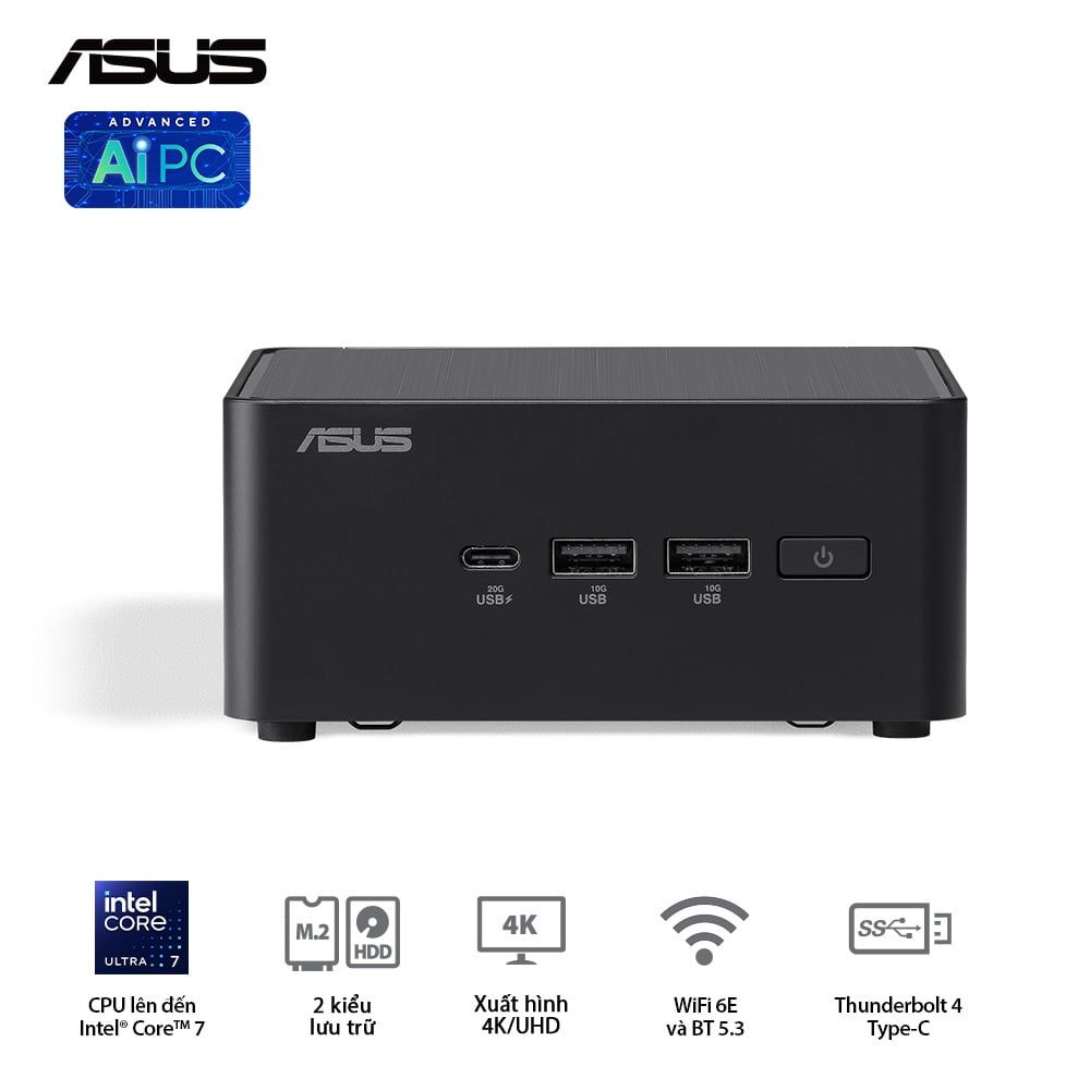 PC Mini Asus NUC 14 Pro Tall RNUC14RVHU700000I (Ultra 7 155H, Arc Graphics)