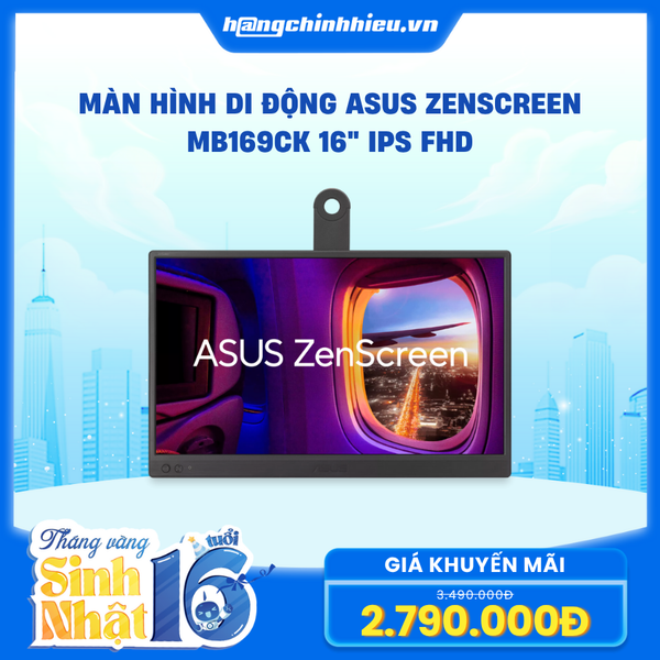 Màn hình di động ASUS ZenScreen MB169CK 16 inch IPS FHD 2x USB-C