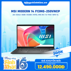 Laptop MSI Modern 14 F13MG-250VNCP (i5-1334U | 8GB | 512GB | Intel Iris Xe | 14' FHD | Win 11)