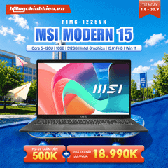 Laptop MSI Modern 15 F1MG-1225VN (Core 5-120U | 16GB | 512GB | Intel Graphics | 15.6' FHD | Win 11)