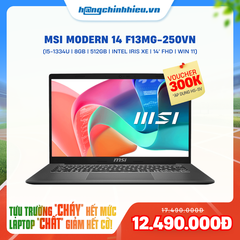Laptop MSI Modern 14 F13MG-250VN (i5-1334U | 8GB | 512GB | Intel Iris Xe | 14' FHD | Win 11)