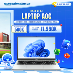 Laptop AOC N140ALSJ (i3-1215U | 16GB | 512GB | Intel UHD | 14' FHD | Win 11 Pro)
