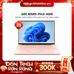 Laptop AOC N156P-P142-16GB (N5095 | 16GB | 512GB | Intel UHD | 15.6' FHD | Win 11 Pro + Office | Hồng)