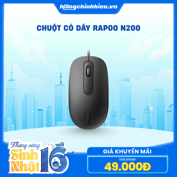 Chuột có dây Rapoo N200