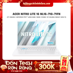 Laptop Gaming Acer Nitro Lite 16 NL16-71G-71FN (i7-13620H | GeForce RTX™ 4050 6GB | 16GB | 512GB | 16' WUXGA 180Hz | Win 11)