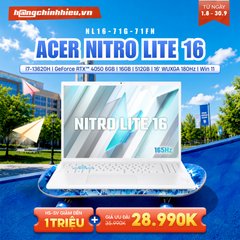 Laptop Gaming Acer Nitro Lite 16 NL16-71G-71FN (i7-13620H | GeForce RTX™ 4050 6GB | 16GB | 512GB | 16' WUXGA 180Hz | Win 11)