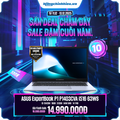 Laptop ASUS ExpertBook P1 P1403CVA-I516-63WS (i5-13420H | 16GB | 512GB | Intel UHD | 14' FHD | Win 11 + Office Home 2024)