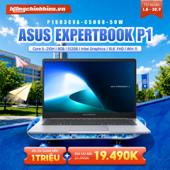 Laptop ASUS ExpertBook P1 P1503CVA-C5H08-50W (Core 5-210H | 8GB | 512GB | Intel Graphics | 15.6' FHD | Win 11)