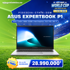 Laptop ASUS ExpertBook P1 P1503CVA-C7H16-50W (Core 7 240H | 16GB | 512GB | Intel Graphics | 15.6' FHD | Win 11)
