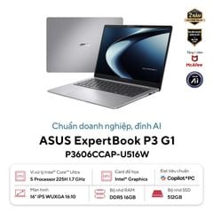 Laptop ASUS ExpertBook P3 G1 P3606CCAP-U516W (Ultra 5-225H | 16GB | 512GB | Intel UHD | 16' WUXGA | Win 11)