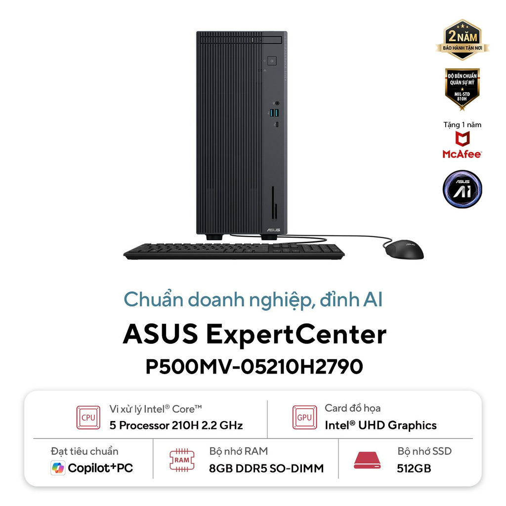 PC ASUS P500MV-05210H2790 (Core 5-210H | 8GB DDR5 | 512GB SSD | DOS)