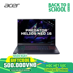 Laptop Gaming Acer Predator Helios Neo 16 AI PHN16-I31-50H7 (i5-14450HX | GeForce RTX™ 5050 8GB | 32GB | 512GB | 16' WUXGA 180Hz | Win 11)