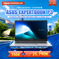 Laptop ASUS ExpertBook P3 PM3406CHA-LY0089W (R7-8840HS | 16GB | 512GB | AMD Radeon 780M | 14' WUXGA | Win 11)