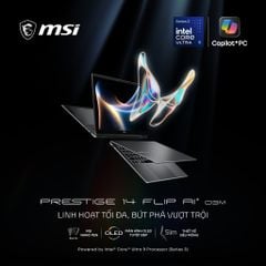 Laptop MSI Prestige 14 Flip AI+ D3MTG-021VN (Intel Core Ultra 9 386H | Intel Arc graphics | 14 inch FHD+ | Touch Screen | 32GB | 1TB | Windows 11 Home | Xám)