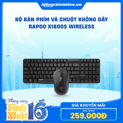 Bộ Bàn phím và Chuột không dây Rapoo X1800S Wireless