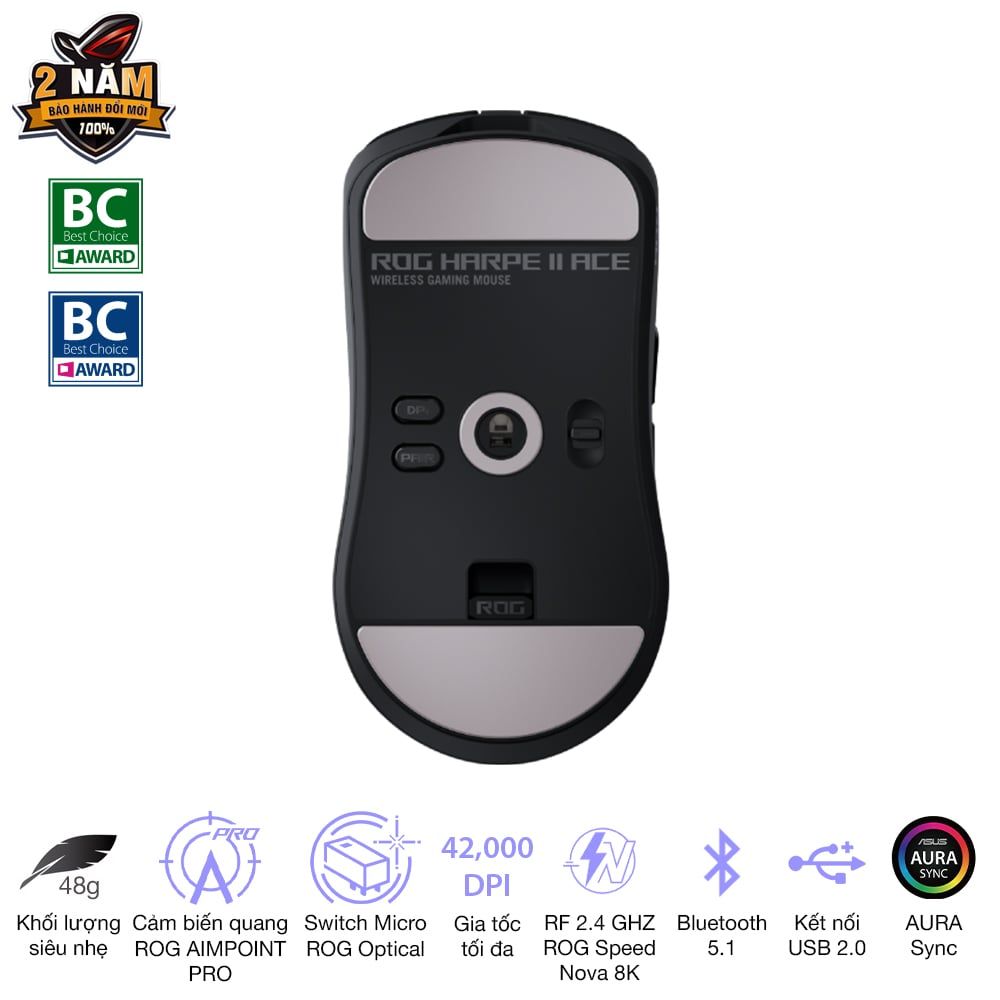 Chuột Gaming không dây ASUS ROG Harpe II Ace