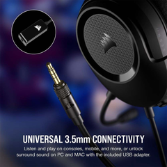 Tai Nghe Corsair HS35 Surround v2 - Carbon (CA-9011386-AP)