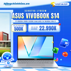 Laptop ASUS VivoBook S14 S3407VA-LY053W (i7-13620H | 16GB | 512GB | Intel UHD | 14' WUXGA | Win 11)