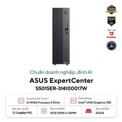 PC ASUS S501SER-314100017W (i3-14100 | 8GB DDR5 | 512GB SSD | Win 11)
