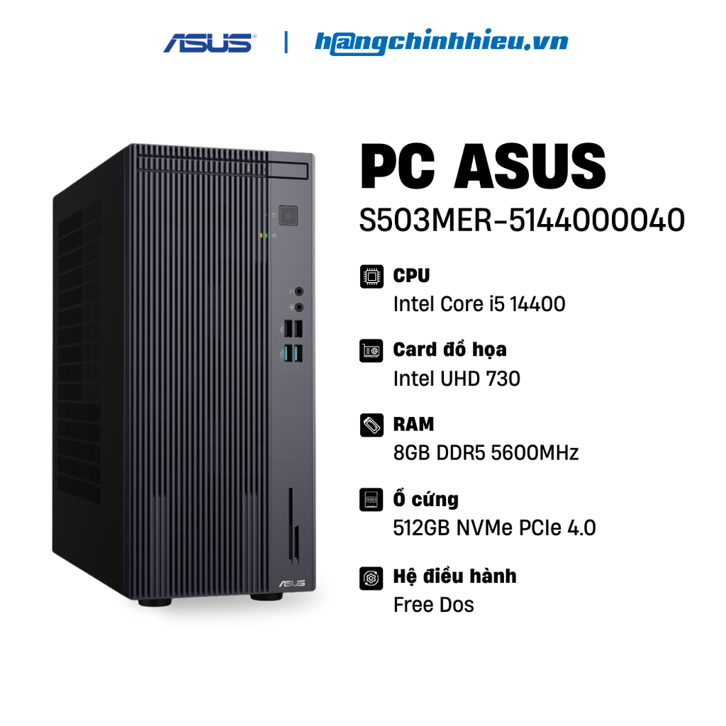 PC ASUS S503MER-5144000040 (i5-14400 | 8GB DDR5 | 512GB SSD | DOS)