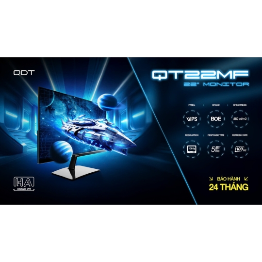 Màn Hình QDT QT22MF 21.5 inch FHD IPS 100Hz